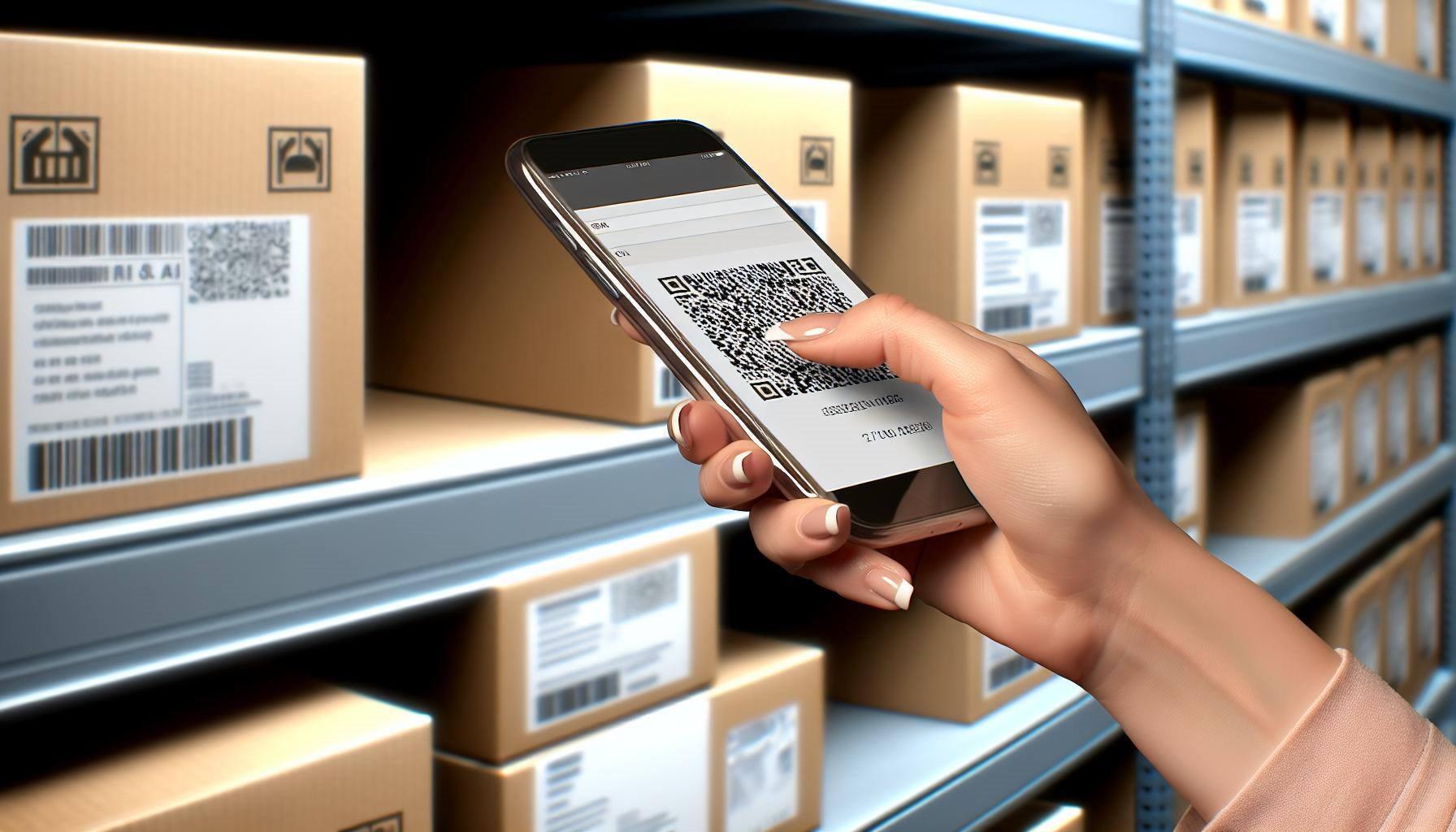 Scanning QR code in warehouse